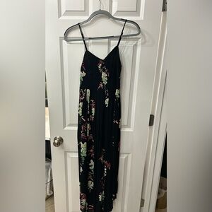 Free people intimately smocked bodice maxi dress. Hawaiian print